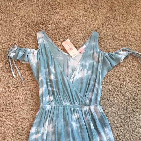 Blue Tie Dye Wrap Dress - Picture 4 of 4